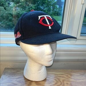 Navy Blue MN‎ Twins Baseball Cap with Red Logo